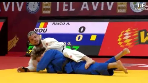 Alexandru Raicu, medalie de aur în turneul de judo Grand Slam de la Tel Aviv. Sportivul român l-a învins în finală pe italianul Giovanni Esposito