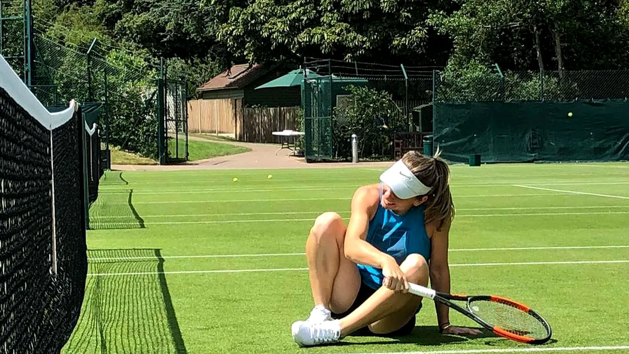 Primele imagini cu Simona Halep de la Wimbledon. 