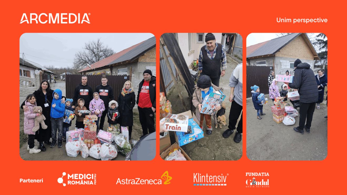 ARCMEDIA aduce bucuria Crăciunului mai aproape de copiii care au cea mai mare nevoie