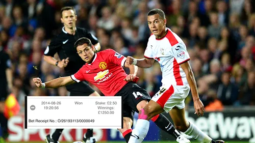 FOTO | A pariat din greșeală că MK Dons o va învinge pe Manchester United cu 4-0 și a câștigat 1.250 de lire sterline