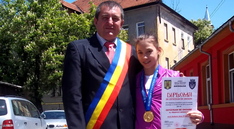 Gimnasta Ștefania Stănilă a devenit cetățean de onoare al orașului Aninoasa