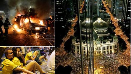 Sute de mii de brazilieni au ieșit în stradă și au declanșat o mică revoluție. Galerie FOTO cu incidentele reprobabile