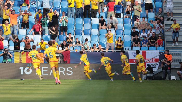 Louis Munteanu, golazo de 15.000.000 de euro! Execuție fenomenală a atacantului în România U21 - Spania U21