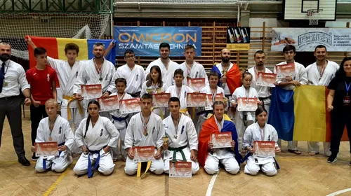 Premii importante câștigate de sportivii români la prima ediție a Cupei Omicron la karate. I-am îngenuncheat pe unguri la ei acasă!