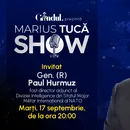 Marius Tucă Show începe marți, 17 septembrie, de la ora 20.00, live pe Gândul. Invitat: Gen. (R) Paul Hurmuz