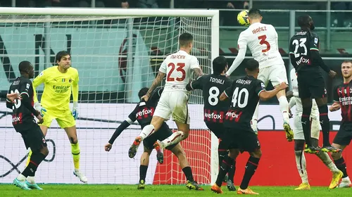 Meci de coșmar pentru Ciprian Tătărușanu! AC Milan a condus cu 2-0, însă AS Roma a egalat în prelungirile partidei. Ce notă a primit portarul român
