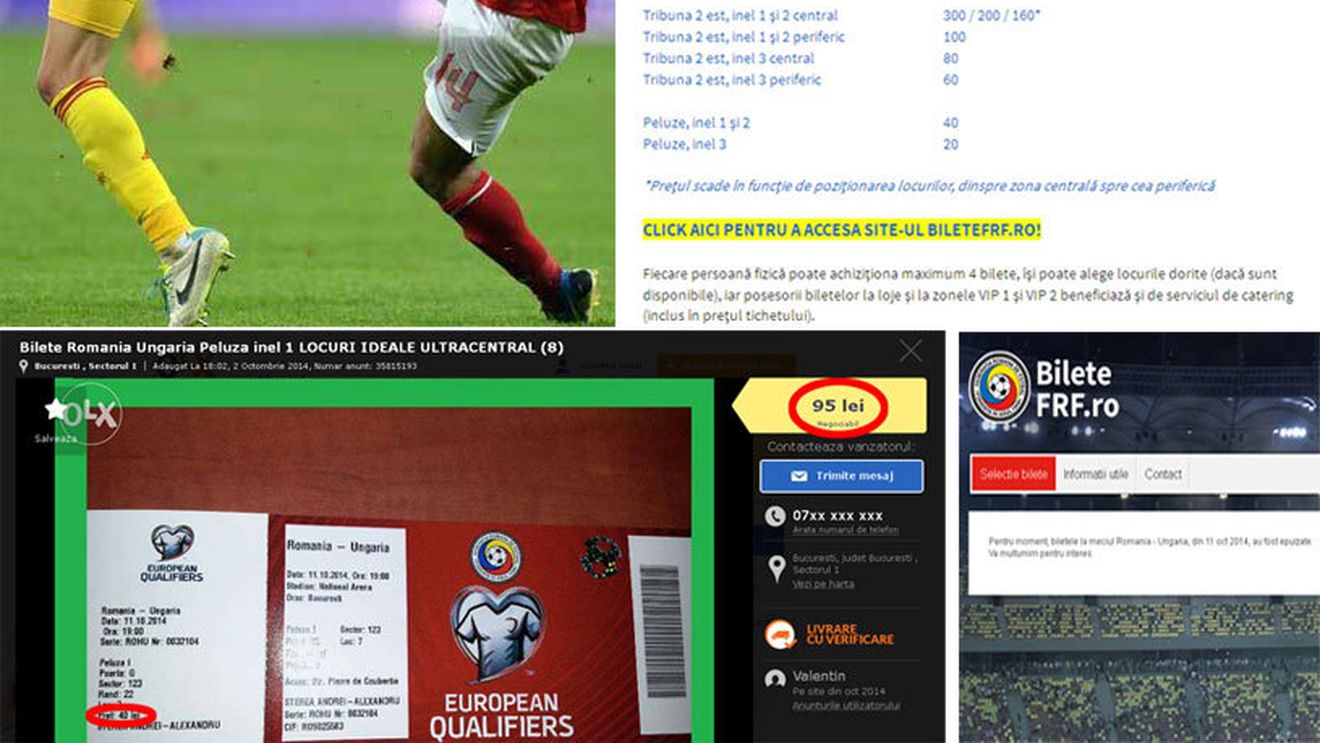 Specia care nu se află pe cale de dispariție. Bișnițarii de la casele de bilete s-au mutat pe internet. Cât costă un tichet la meciul România - Ungaria pe siteurile de profil