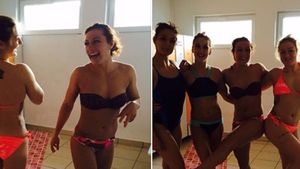 FOTO | Ziua chimonourilor deschise. Componentele lotului olimpic de judo s-au pozat în costume de baie. "Atenție, feriți capul!"