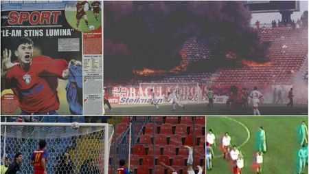 Cinci momente care au rămas în istoria "Unicului Derby". De la semne obscene adresate lui Ceaușescu, la incendiul din '97. Dinamo - Steaua, episodul 160, de la 20:30