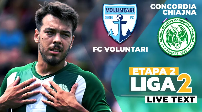 Pace, pace între două... ilfovene! FC Voluntari - Concordia Chiajna au remizat sub privirile lui Anghel Iordănescu și rămân fără victorie în acest debut de sezon