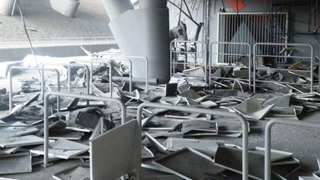 FOTO | Două explozii au afectat în această dimineață stadionul celor de la Șahtior: "Există numeroase daune la fațada de nord-vest"