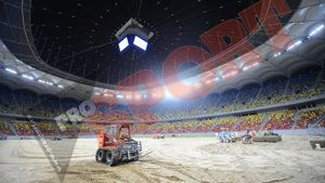 SUPER galerie FOTO** Nocturna de pe "Național Arena" a fost aprinsă pentru prima dată! VEZI când va fi gata stadionul