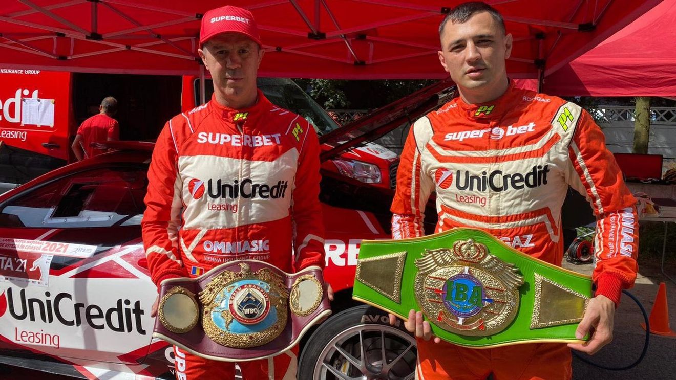 Campioni la box, echipaj în Ferrari! Mihai Leu a venit la concurs cu centura mondială și i-a dat un sfat important lui Flavius Biea pentru a triumfa și el