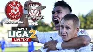 Rapid e noul lider al Ligii 2 după ce s-a impus fără nicio problemă în deplasarea de la CSM Slatina. Giuleștenii au avut și două penalty-uri