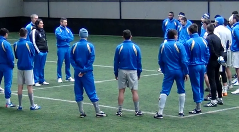 S-a întors Acka!** Jucătorii FC Universității s-au antrenat ieri în balon
