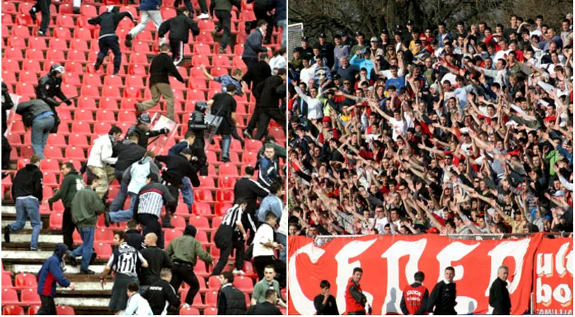 Incidente la derby-ul Steaua Roșie-Partizan. Fanii s-au luat la bătaie. Meciul a început cu o întârziere de aproape o oră