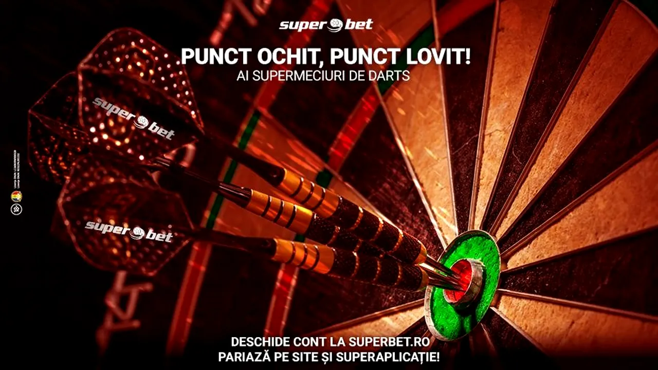 Icons of Darts Live League te așteaptă cu super meciuri de darts la Superbet