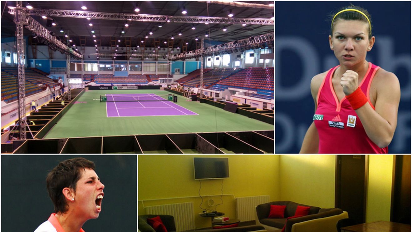 Halep, Begu, Niculescu și Dulgheru sunt așteptate la Galați. Arena de tenis ce va găzdui întâlnirea dintre România și Spania e gata pentru evenimentul sportiv al anului | GALERIE FOTO