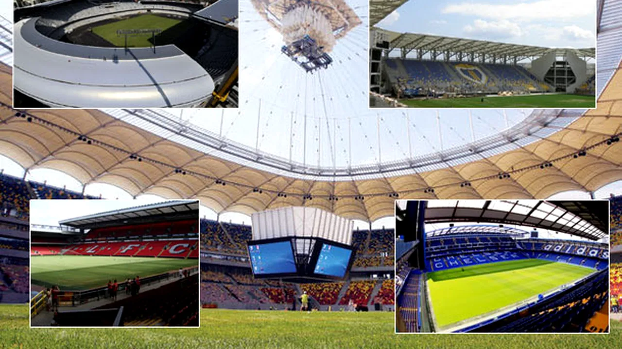 SUPER FOTO** Național Arena, Cluj Arena și Ilie Oană, față în față cu TOP 10 stadioane din Premier League!
