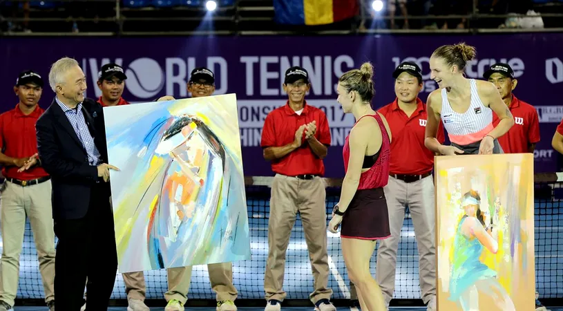 Halep nu s-a putut abține și a luat-o la întrebări pe finalista turneului din Thailanda: 