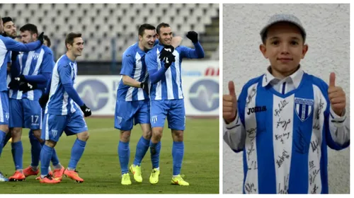 Jucătorii CS Universitatea Craiova au făcut donații către un copil bolnav de cancer