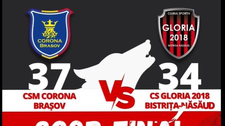 Surpriză de proporții în Liga Florilor! Gloria Bistrița a încasat 37 de goluri pe terenul Coronei Brașov, echipă care luptă pentru evitarea retrogradării! Cum a fost posibil un asemenea rezultat
