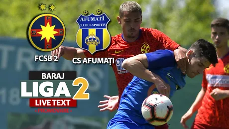 CS Afumați a defilat cu FCSB 2 în manșa retur și va întâlni Steaua la barajul decisiv pentru promovarea în Liga 2. Bogdan Vintilă n-a mai avut la dispoziție prea mulți jucători de la prima echipă