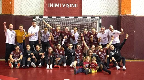 După 19 ani, Rapidul visează la titlu! Fetele din Giulești câștigă clar derby-ul cu Vâlcea, scor 33-27  și fac un pas mare spre trofeu