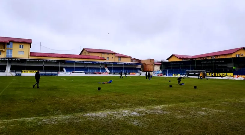 Când se joacă meciul Academica Clinceni - FC Argeș! Partida de azi, amânată după ce terenul a fost grav afectat din cauza ploii torențiale