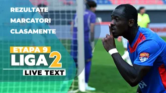 Etapa 9 Liga 2 | Chindia câștigă cu emoții contra Concordiei, după un final electrizant. CS Dinamo nu pierde cu noua echipă a lui Robert Ilyeș. Golgheterul campionatului a dat trei goluri în fața trupei lui Ianis Zicu.