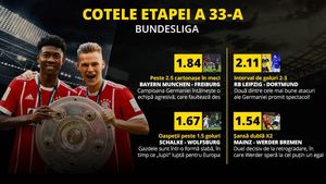 Să "curgă" banii ca berea la Oktoberfest! Acestea sunt pariurile pe care nu trebuie să le ratezi în etapa a 33-a din Bundesliga