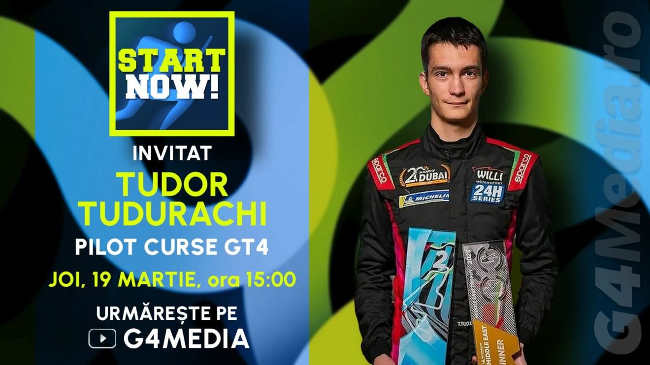 „Start Now!”, joi, 19 martie, de la ora 15:00. Invitat: Tudor Tudurachi