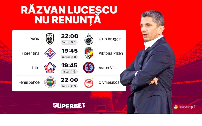 Lucescu caută gloria continentală alături de PAOK! Super Meciuri în sferturile Conference League