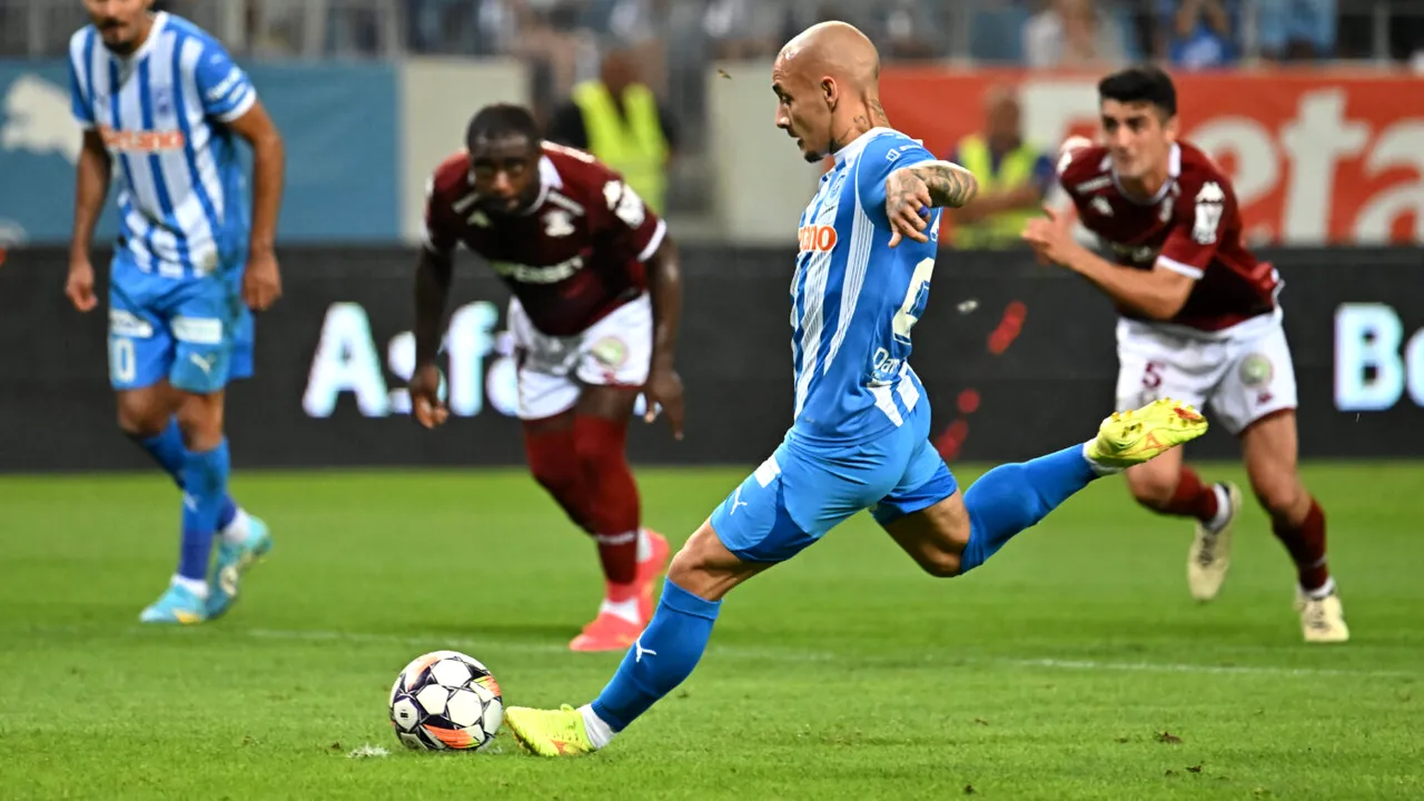 Universitatea Craiova - Rapid București 1-1, în etapa 8 din Superliga. Marius Șumudică este neînvins pe banca Rapidului