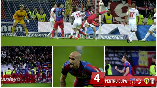 Steaua - Dinamo 5-2. A curs sânge în Cupă. Steaua și-a măcelărit marea rivală