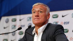 Așa arată discursul unui antrenor fericit. Deschamps și primele vorbe la capătul unei partide perfecte care a calificat Franța în sferturile de finală ale Mondialului: "I-am făcut să sufere"