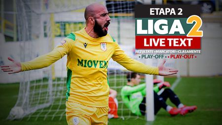 Liga 2, etapa 2, play-off și play-out | CS Mioveni și FK Csikszereda înregistrează un nou egal la scorul de 0-0. Slobozia, Ripensia, Reșița și Slatina au obținut victorii în meciurile lor, Metaloglobus a trecut la limită de Farul