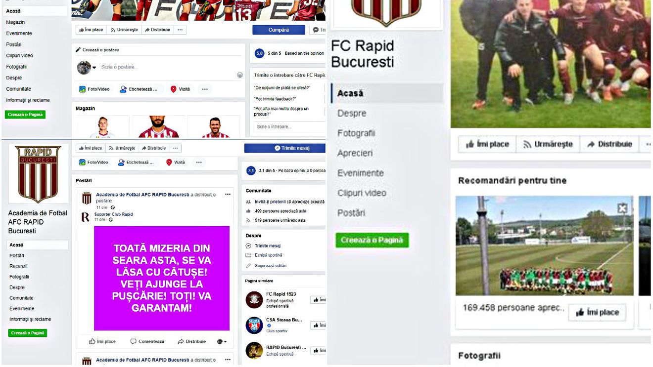 Războiul "rapizilor" pe Facebook: Rapidul susținut de PSD a reclamat și blocat paginile AFC Rapid - Manoliu și Rapid Frumoșii Nebuni - T2. Pagina AFC Rapid, rămasă de pe vremea FC Rapid, era urmărită de 170.000 de suporteri. Ce urmează