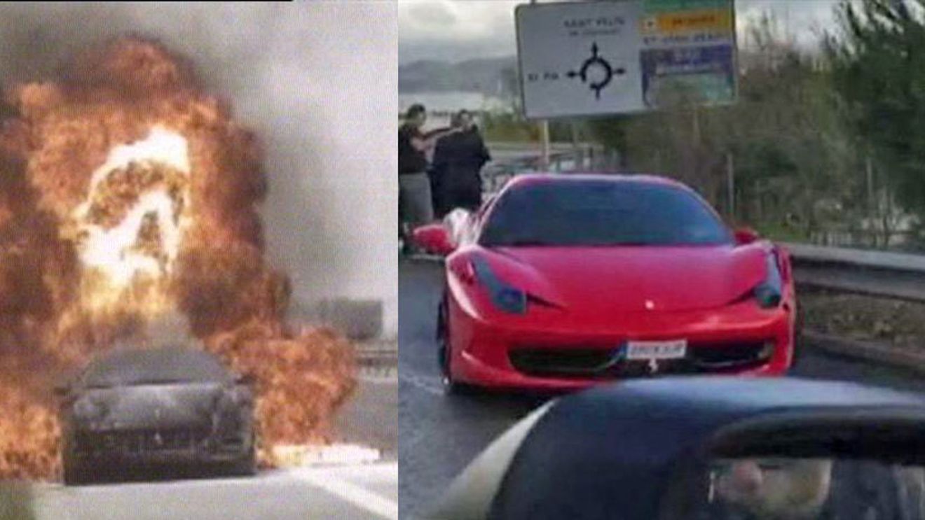 Neymar, alături de Gabi Popescu în "galeria" fotbaliștilor care și-au "distrus" Ferrari-ul. VIDEO Imagini senzaționale cu bolidul fostului internațional român în flăcări pe autostrada A1