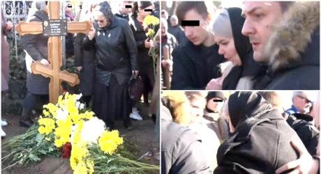 VIDEO ”Scoateți capacul! Dați-mi fata înapoi!” Imagini zdrobitoare de la mormântul Andreei Cuciuc! Mama sa a fost cărată pe brațe afară din cimitir