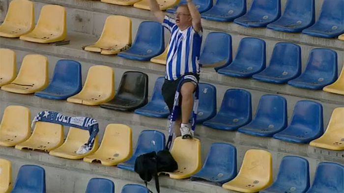 Faza sezonului în Liga 1! :)) Cum a ajuns vedetă suporterul din imagine
