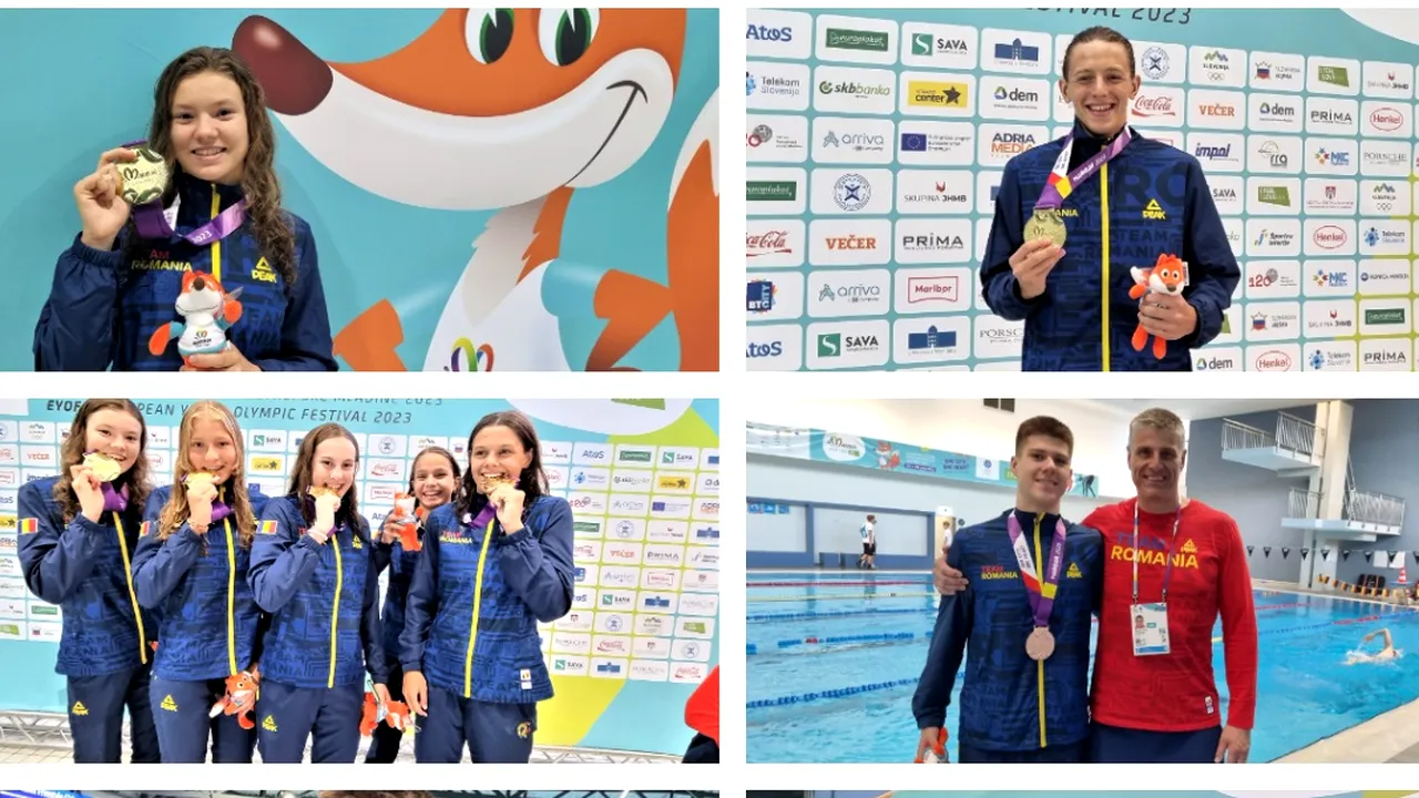 România, rezultate fabuloase la FOTE! Medalii pe bandă rulantă în doar 30 de minute. Recorduri peste recorduri pentru înotătorii tricolori