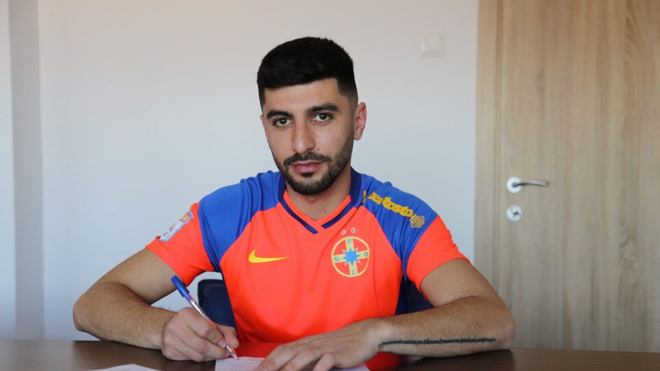 Florin Achim, prezentat oficial la FCSB! Primele imagini cu noul fundaș al vicecampioanei + Cum ironizează suporterii ultimul transfer al lui Becali. „Seamănă mai mult a ospătar!” | FOTO