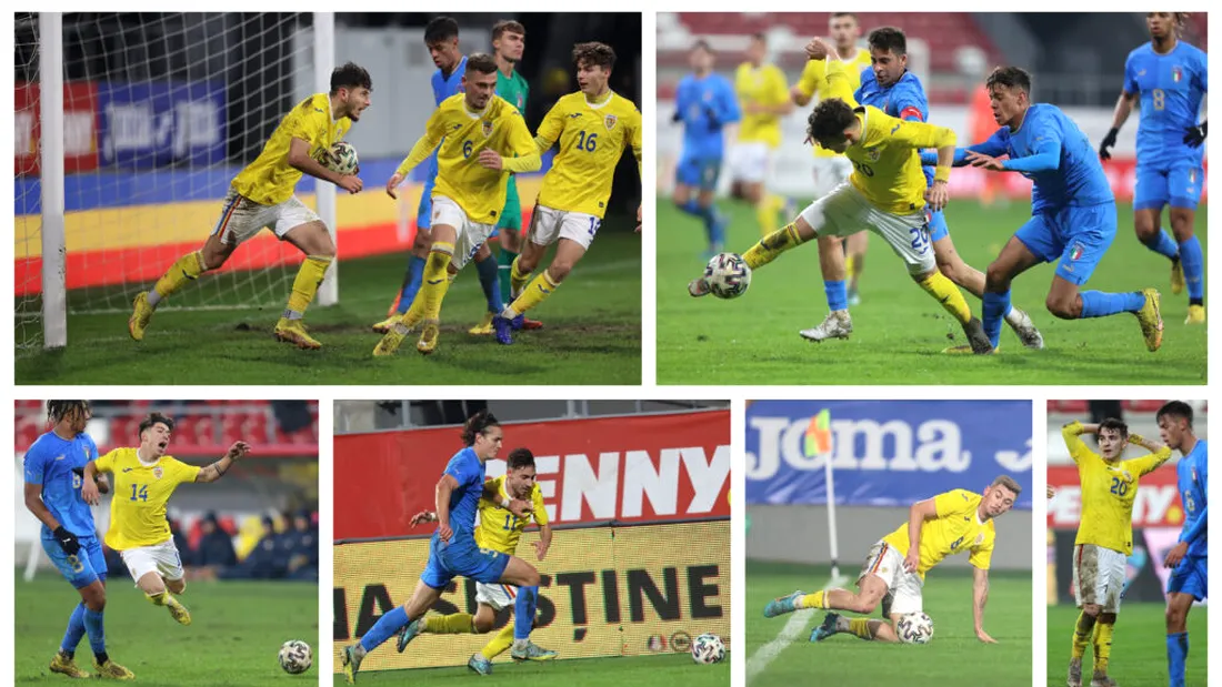 Ceva mai bine în fața ”azzurinilor”! România U20, cu trei jucători din Liga 2 titulari, a cedat la limită în fața Italiei, la Arad