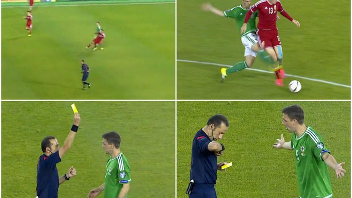Cea mai ciudată fază din preliminariile Euro 2016! VIDEO | A luat două galbene în aceeași fază de joc și nu pentru proteste. Cum explică Ion Crăciunescu momentul