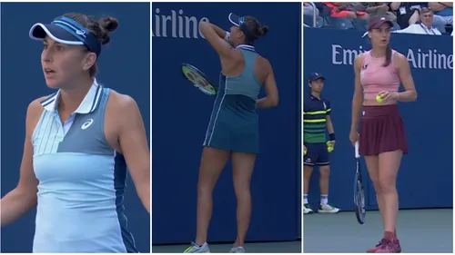 Moment uluitor la meciul Sorana Cîrstea - Belinda Bencic! Elvețianca a înjurat către un român care a deranjat-o în timpul punctului! Cum a reacționat arbitrul de la US Open | VIDEO