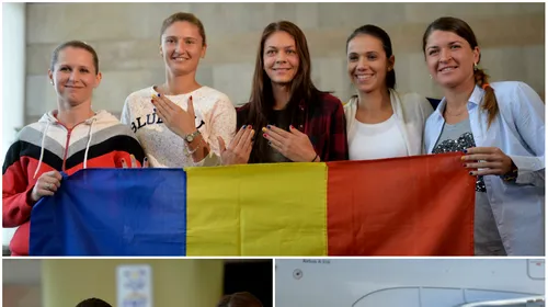 Campioanele din FED Cup s-au întors în țară! Andreea Mitu: „Am avut doar o oră să pregătesc meciul cu Bouchard, dar am găsit o cale să câștig!” GALERIE FOTO