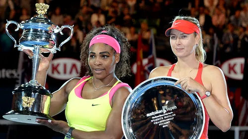 Șarapova, după finala pierdută la Australian Open: „O felicit pe Serena, este o onoare să joc împotriva ei”
