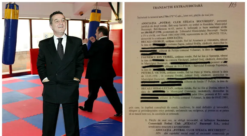 EXCLUSIV | ProSport a intrat în posesia actelor tranzacției extrajudiciare prin care Gigi Becali a înființat SC FC 