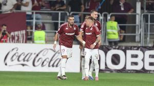 Rapid București - UTA Arad 2-0, în etapa 8 din Superliga. Primul meci pentru alb-vișinii fără gol primit pe teren propriu